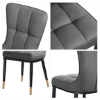 Faux Leather Upholstered Dining Chairs Set of 2/4