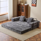 Floor Sofa Bed Convertible with Pillow Back Chenille Fabric for Living Room Bedroom