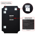 Frameless Rectangle Scalloped Beveled Wall Mirror, Bathroom, Vanity, Bedroom Mirror,1-beveled Edge - Clear