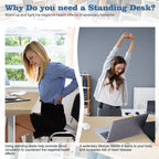 Futzca Height Adjustable Electric Standing Desk Sit Stand Computer Stand up Desk with Splice Board