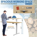Futzca Height Adjustable Electric Standing Desk Sit Stand Computer Stand up Desk with Splice Board