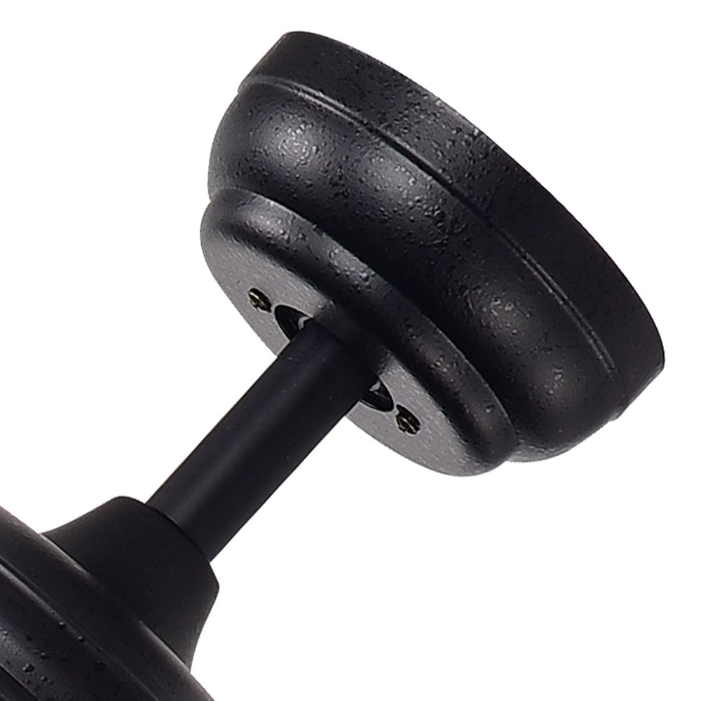 Garlow Matte Black 5-blade Lighted Ceiling Fan with Crystal Flower Cups Chandelier (includes Remote) - 52-inches Diameter