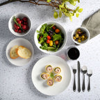 Gibson Home All U Need 60 Piece Plates, Bowls, Glassware, Forks, Spoons, and Knives (Service for 6) Dinnerware Set