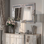 Glam Crystal Accent Diamond Art Wall Mirror