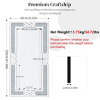 Glam Crystal Accent Diamond Art Wall Mirror