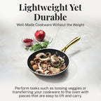 Gotham Steel Black Pots and Pans 15 Piece Ultra Nonstick Ceramic Cookware Set with Utensils