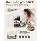 Gotham Steel Cream 12 Piece Pots and Pans Ultra Nonstick Ceramic Cookware Set with Stay Cool Handles