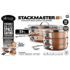 Gotham Steel Nonstick Pots and Pans 10 Pc Cookware Set, Copper