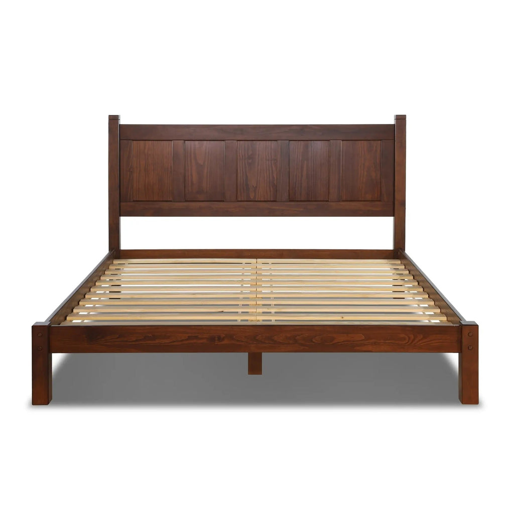 Grain Wood Furniture Shaker Solid Wood Panel Platform Bed