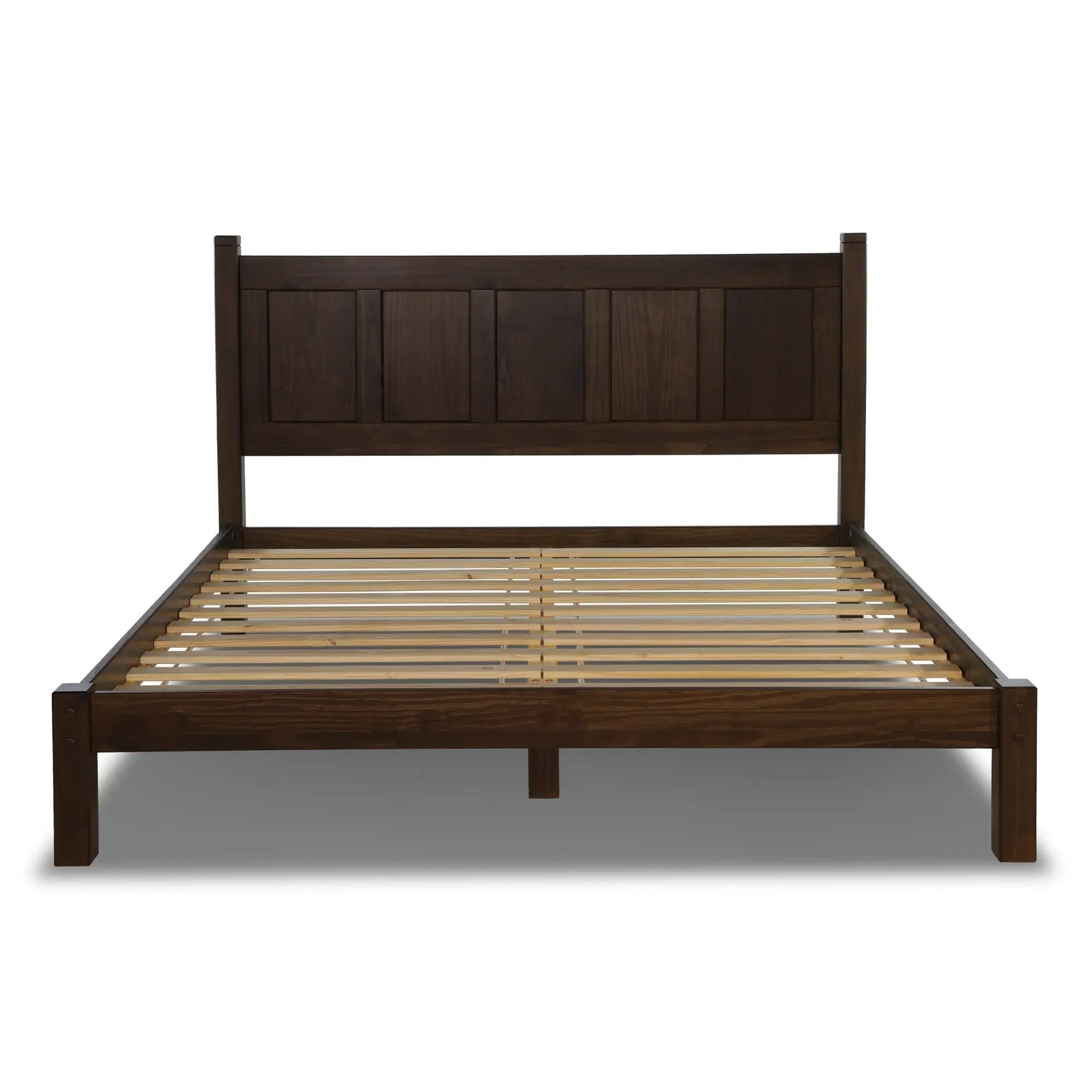 Grain Wood Furniture Shaker Solid Wood Panel Platform Bed