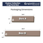 Grain Wood Furniture Shaker Solid Wood Panel Platform Bed