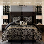 Nanshing Brie 9 Piece Floral Jacquard Comforter Set