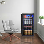 Gymax 120 Can Beverage Refrigerator Beer Wine Soda Drink Cooler Mini