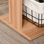 HomCom Modern L Shaped Rotating Computer Desk with Bookshelves