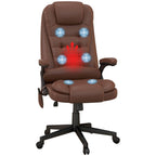HOMCOM High Back Vibration Massage Office Chair with 6 Vibration Points, Beige