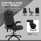 HOMCOM High Back Vibration Massage Office Chair with 6 Vibration Points, Beige