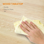 HOMCOM Kitchen Trolley, Wood Top Utility Cart on Wheels with Open Shelf and Storage Drawer for Dining Room, Kitchen