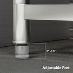 HOMCOM Outdoor Utility Sink, Deep Stainless Steel Sink, Free Standing Single Bowl Kitchen Sink, 39 Inch - 39 Inch