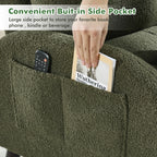 HOMYKA Accent Lounge Chair with Adjustable Backrest Storage Ottoman