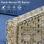 HOOOWOOO 2-piece High Back Wicker Rattan Outdoor Patio Chair Set