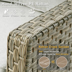 HOOOWOOO 2-piece High Back Wicker Rattan Outdoor Patio Chair Set