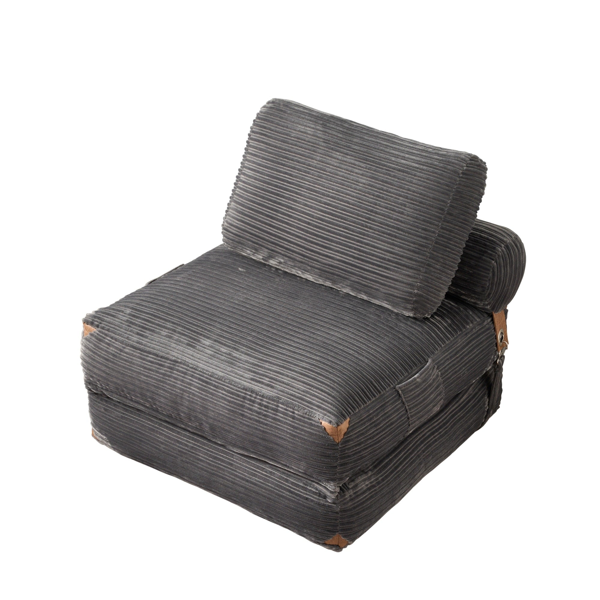 HOOOWOOO Modern Corduroy Fabric Folding Sofa Couch