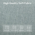 Upholstered Fabric Entryway Bench, Bedroom Bench for End of Bed Beige, Solid Wood 44-inch