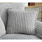 Harmonia 109 W Oversized Corduroy Sofa Bed, Deep Seat Double Lounge Chaise with 4 Pillows