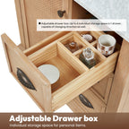 Hervas Bath Vanity with Natural Marble Top without Mirror