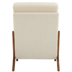 High Back Solid Wood Armrest Backrest Leisure Chair Accent Chair