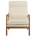 High Back Solid Wood Armrest Backrest Leisure Chair Accent Chair