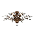 Holly 4-light Crystal Leaves Flush Mount