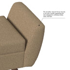 HomePop Modern Sherpa Storage Bench with Wood Legs