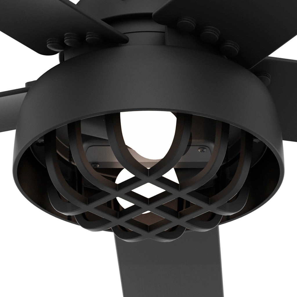 Hunter 52 Autumn Breeze II Ceiling Fan Indoor Outdoor LED Light & Handheld Remote - Industrial, Transitional, Modern, Caged