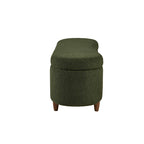 INK IVY Bailey Boucle-Style Curved Storage Accent Bench