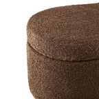 INK IVY Bailey Boucle-Style Curved Storage Accent Bench