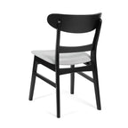 Abrielle Mid-Century Modern Upholstered Rubberwood Dining Chair (Set of 2) by Christopher Knight Home