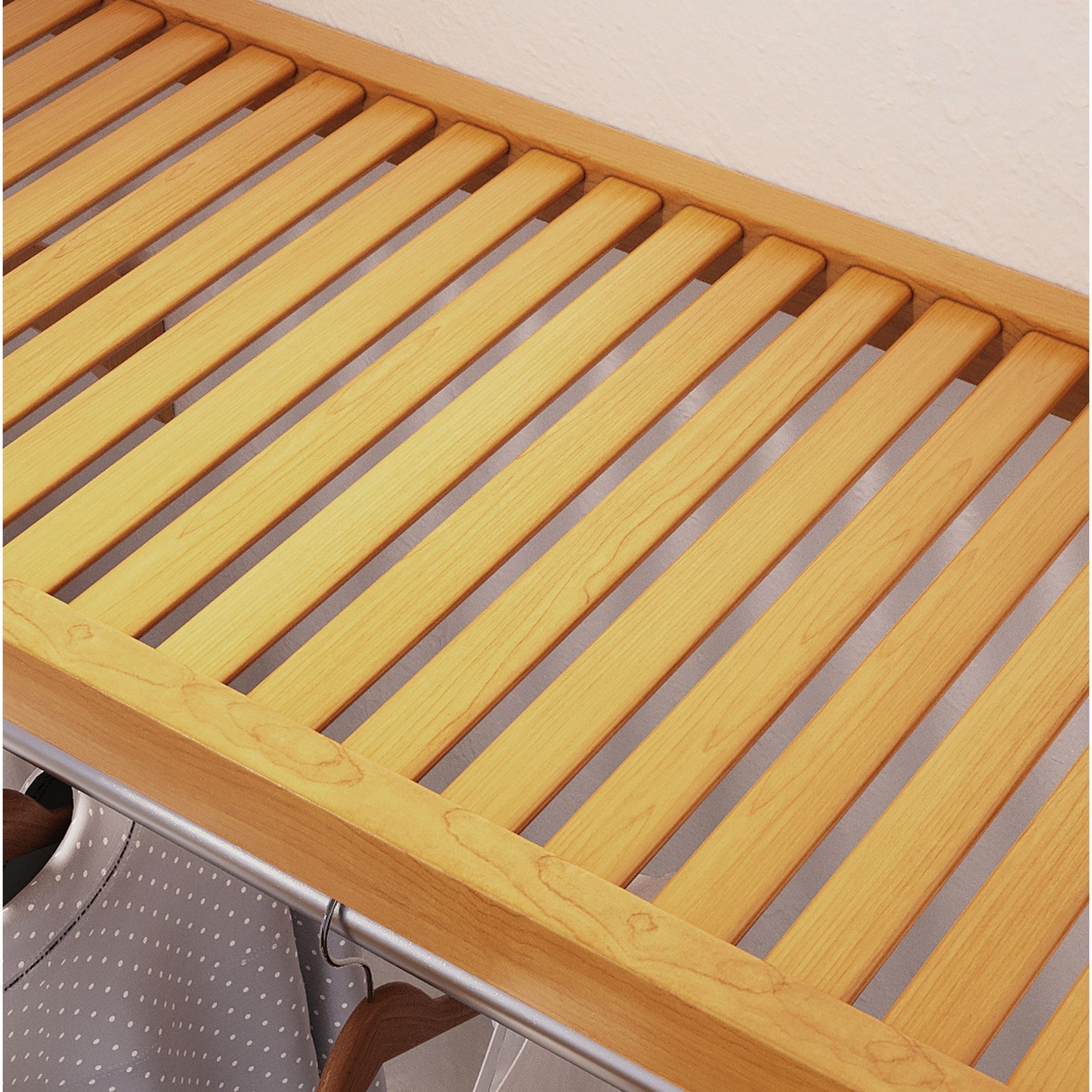 John Louis Home Solid Wood Reach-In Simplicity Closet System Honey Maple