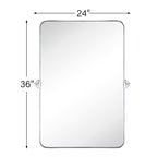 TEHOME Jonathan Rectangle Pivot Tilt Metal Wall Mirror