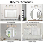 KAWOTI 4-Light Dimmable Metal Bathroom Vanity Light with Glass Shade