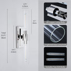 KAYLA Modern Glass Wall Sconces, Indoor Wall Lighting Wall Light Fixtures, Vanity Light with Glass Shade(2-Sets)