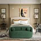 KINWELL Boucle Upholstered 2-Seats Loveseat with Pillows