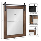 Kate and Laurel Cates Rustic Rectangular Wall Mirror