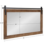 Kate and Laurel Cates Rustic Rectangular Wall Mirror