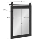 Kate and Laurel Cates Rustic Rectangular Wall Mirror