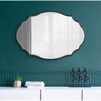 Kate and Laurel Leanna Scalloped Oval Wall Mirror