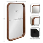 Kate and Laurel Marston Square Wood Wall Mirror