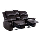 Leather Manual Recliner Sofa Collection for Living Room Leather Reclining Furniture for Home Office Living Room