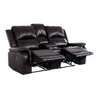 Leather Manual Recliner Sofa Collection for Living Room Leather Reclining Furniture for Home Office Living Room