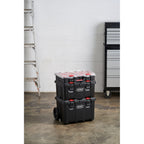 Keter Stack-n-Roll 3 Pc Mobile Tool Storage and Organization, Durable Resin Modular Toolbox System